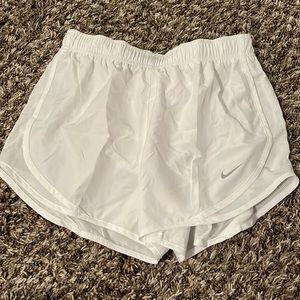 white nike shorts
